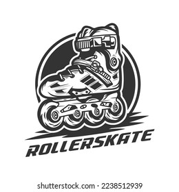 roller skate shoes logo vector