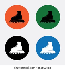 Roller skate sport icon