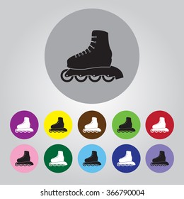Roller skate sport icon