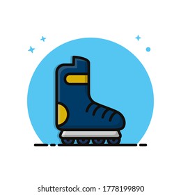 Roller Skate Sporty Footwear. Skate Shoe Vector Sport Icon Illustration