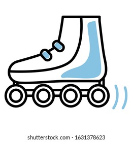 roller skate style fun sport isolated on a white background