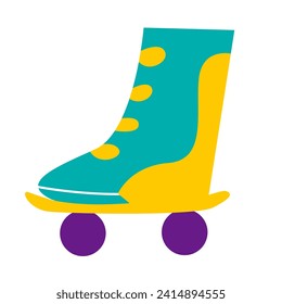 roller skate of summer doodles icon set