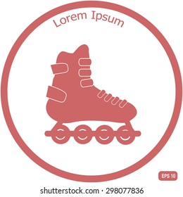 roller skate symbol - vector illustration. eps 10