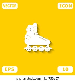 Roller skate symbol. Vector illustration. 