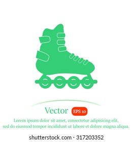 Roller skate symbol. Vector illustration.