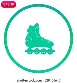 Roller skate symbol. Vector illustration.