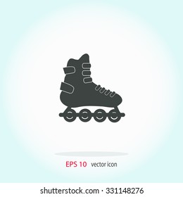 Roller skate symbol. Vector illustration.