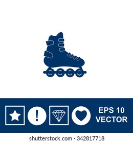 Roller skate symbol. Vector illustration.