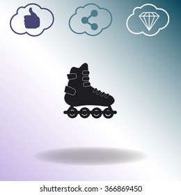 Roller skate symbol. Vector illustration.