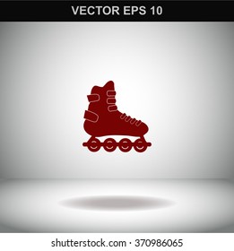 Roller skate symbol. Vector illustration.