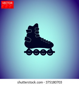 Roller skate symbol. Vector illustration.