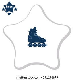 Roller skate symbol. Vector illustration.