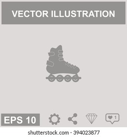 Roller skate symbol. Vector illustration.