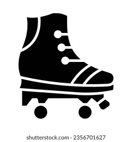 Roller Skate Vector Glyph Icon For Personal And Commercial Use.

