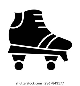 Roller Skate Vector Glyph Icon For Personal And Commercial Use.
