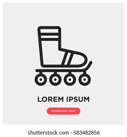 Roller skate vector icon