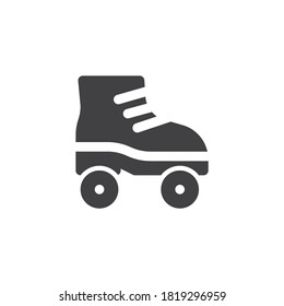 Roller skate vector icon. filled flat sign for mobile concept and web design. Roller shoe glyph icon. Symbol, logo illustration. Vector graphics