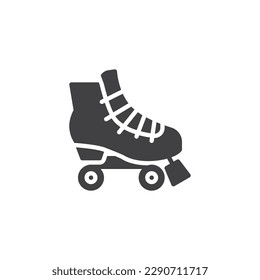 Roller skate vector icon. filled flat sign for mobile concept and web design. Roller skate boot glyph icon. Symbol, logo illustration. Vector graphics