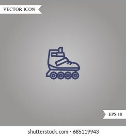 Roller skate vector icon, illustration symbol