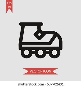 Roller skate vector icon, illustration symbol