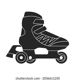 Roller skate vector icon.Black vector icon isolated on white background roller skate.