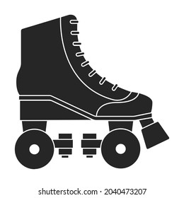 Roller skate vector icon.Black vector icon isolated on white background roller skate.