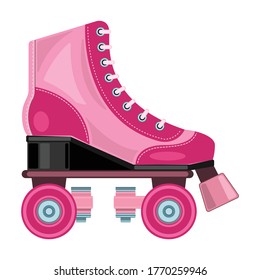 Roller Skates Laceup Dark Blue On Stock Vector (Royalty Free) 1793236540