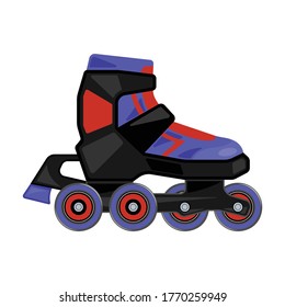 Roller skate vector icon.Cartoon vector icon isolated on white background roller skate.