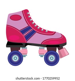 Roller skate vector icon.Cartoon vector icon isolated on white background roller skate.