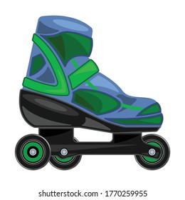 Roller skate vector icon.Cartoon vector icon isolated on white background roller skate.