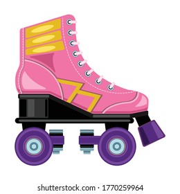 Roller skate vector icon.Cartoon vector icon isolated on white background roller skate.