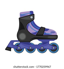 Roller skate vector icon.Cartoon vector icon isolated on white background roller skate.