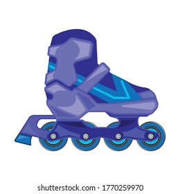 Roller skate vector icon.Cartoon vector icon isolated on white background roller skate.