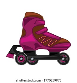 Roller skate vector icon.Cartoon vector icon isolated on white background roller skate.