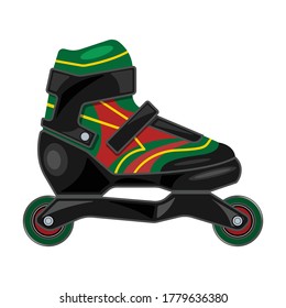 Roller skate vector icon.Cartoon vector icon isolated on white background roller skate.