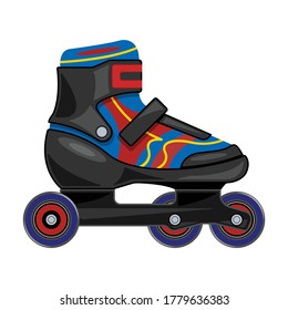 Roller skate vector icon.Cartoon vector icon isolated on white background roller skate.