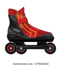 Roller skate vector icon.Cartoon vector icon isolated on white background roller skate.