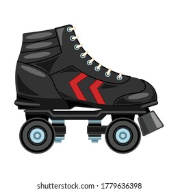 Roller skate vector icon.Cartoon vector icon isolated on white background roller skate.
