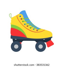 Roller skate vector illustration isolated on a white background