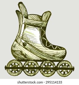 Roller skate. Vector Image