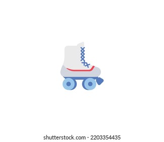 Roller skate vector isolated emoji icon. Roller skate emoticon