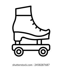 Roller skate Vector Line Icon Design