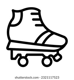Roller Skate Vector Thick Line Icon For Personal And Commercial Use.
