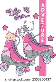 ROLLER SKATER ADVENTURE CAT STAR