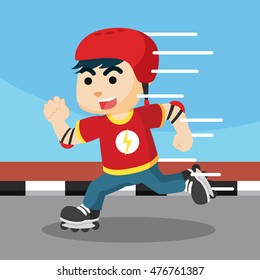 roller skater boy illustration design