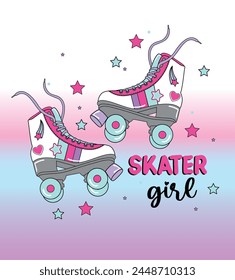 roller skater cute girl star magic