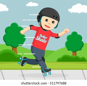 roller skater in park