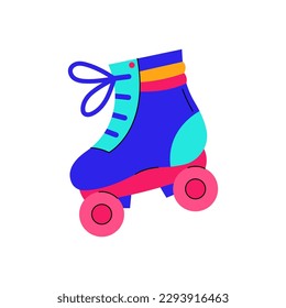 Roller skates of 80s-90s in trendy style.