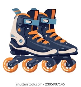 roller skates design over white