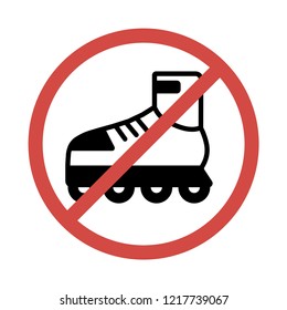 roller skates, don't ride, prohibited